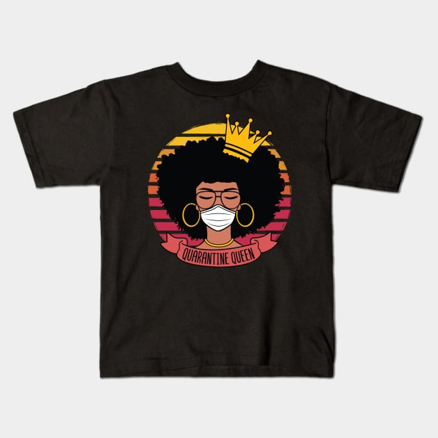 Retro Vintage Quarantine Queen Black Women Gift Kids T-Shirt by HCMGift